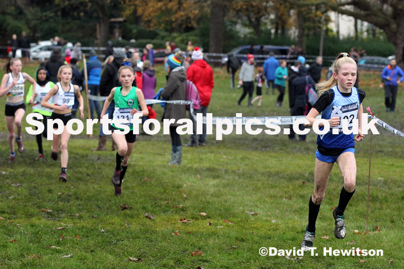 Girls under-13s, 2019 European Cross Country Trials and British Cross Challenge, Sefton Park, Liverpool.  Photo: David T. Hewitson/Sports for All Pics